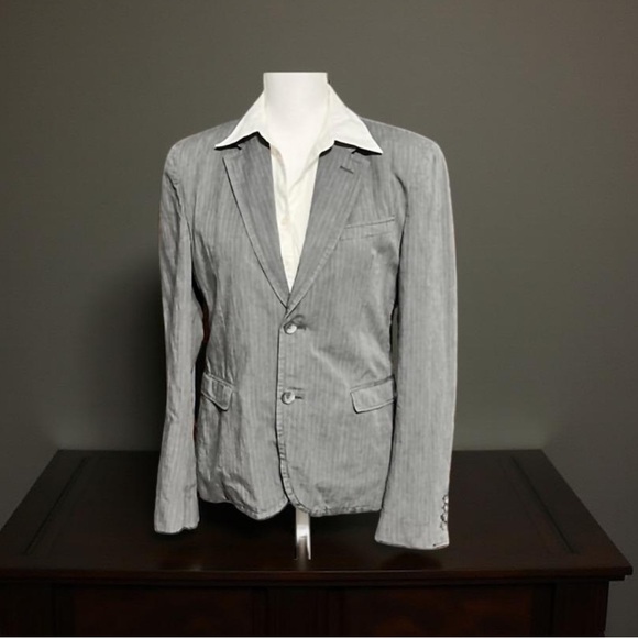 Dolce & Gabbana Pinstriped Grey Blazer Jacket GUC Small - Picture 5 of 10